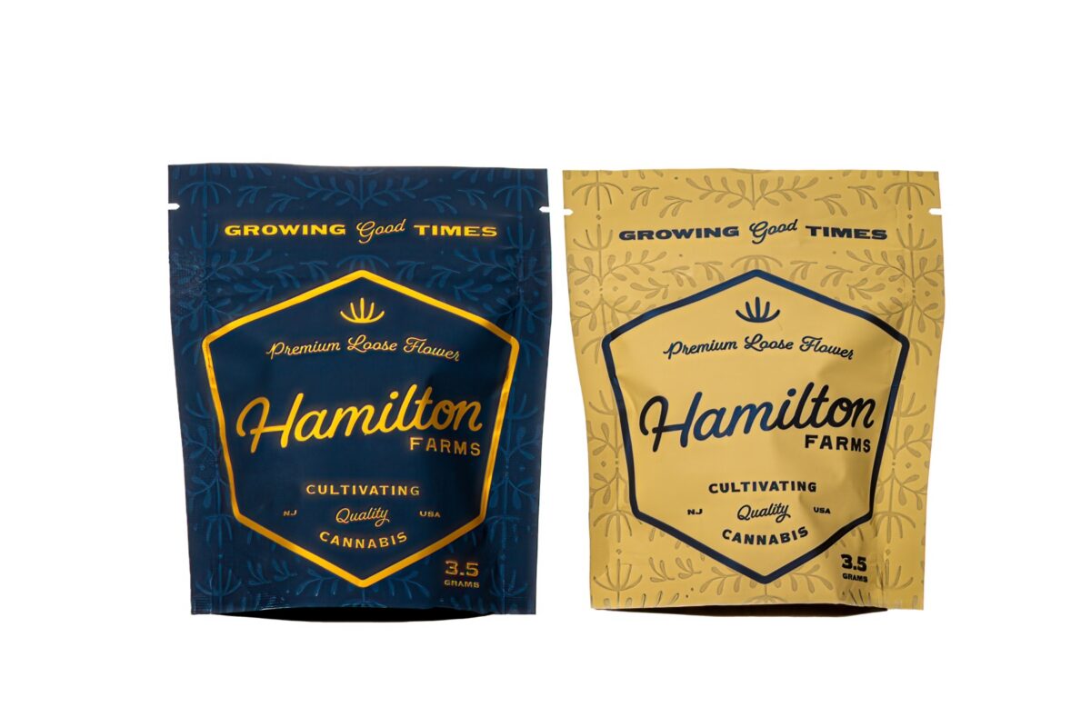Hamilton product pouches on a white background